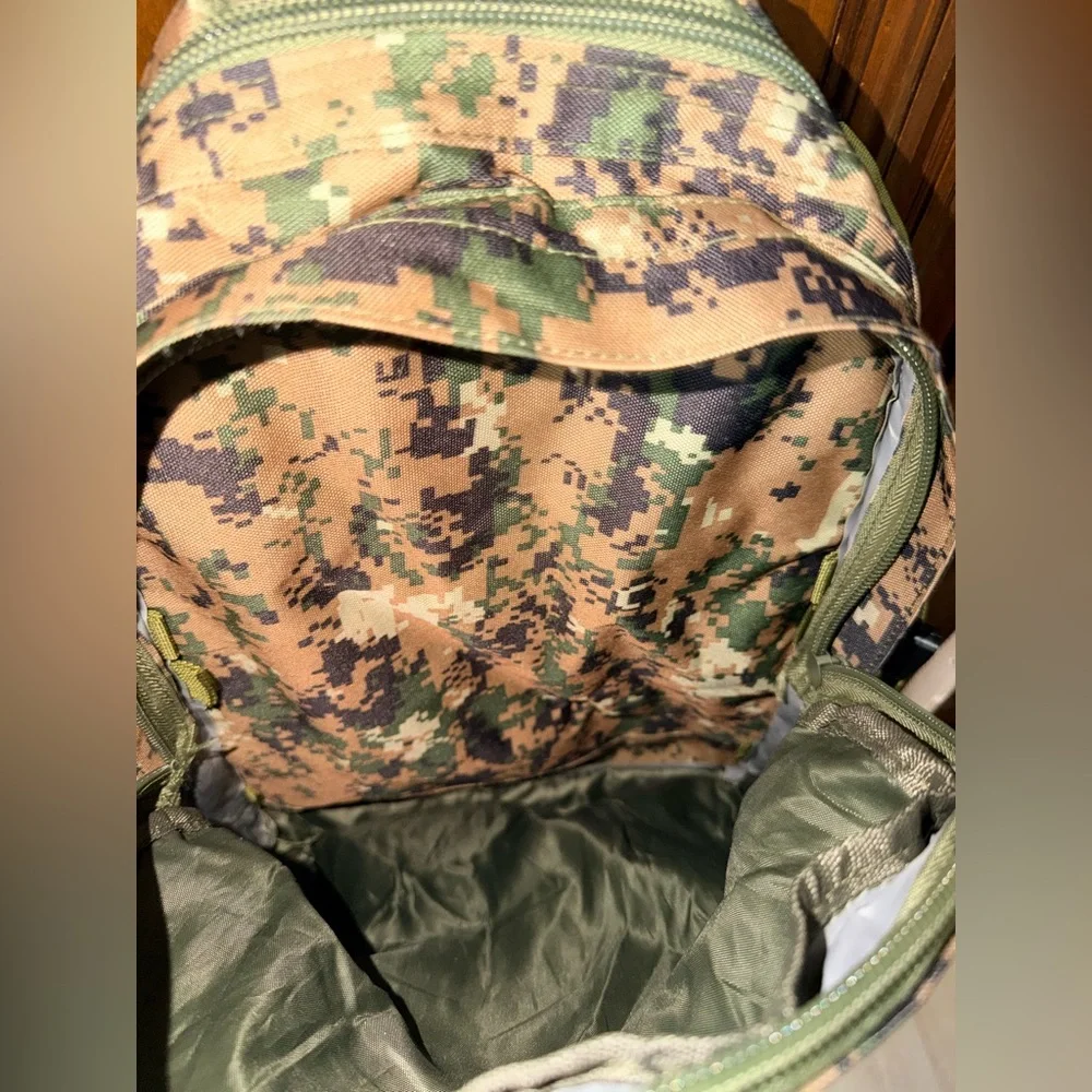 Tactical Digital Camo Backpack - Olive Webbing